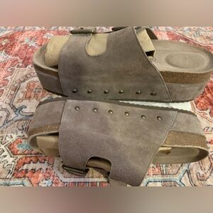 Women's Suede Platform Sandals